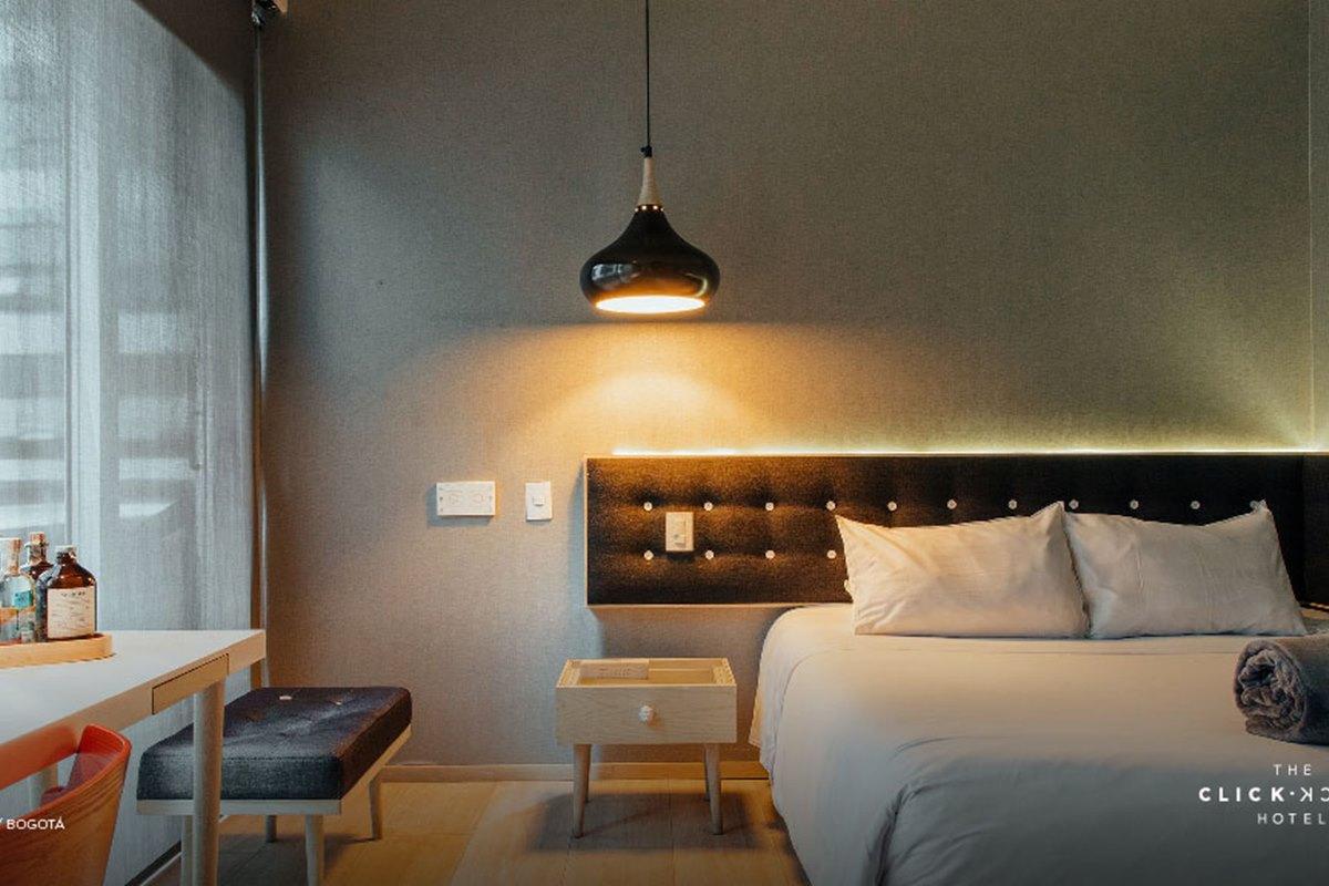 The Click Clack Hotel Bogotá Exterior foto A room at the hotel